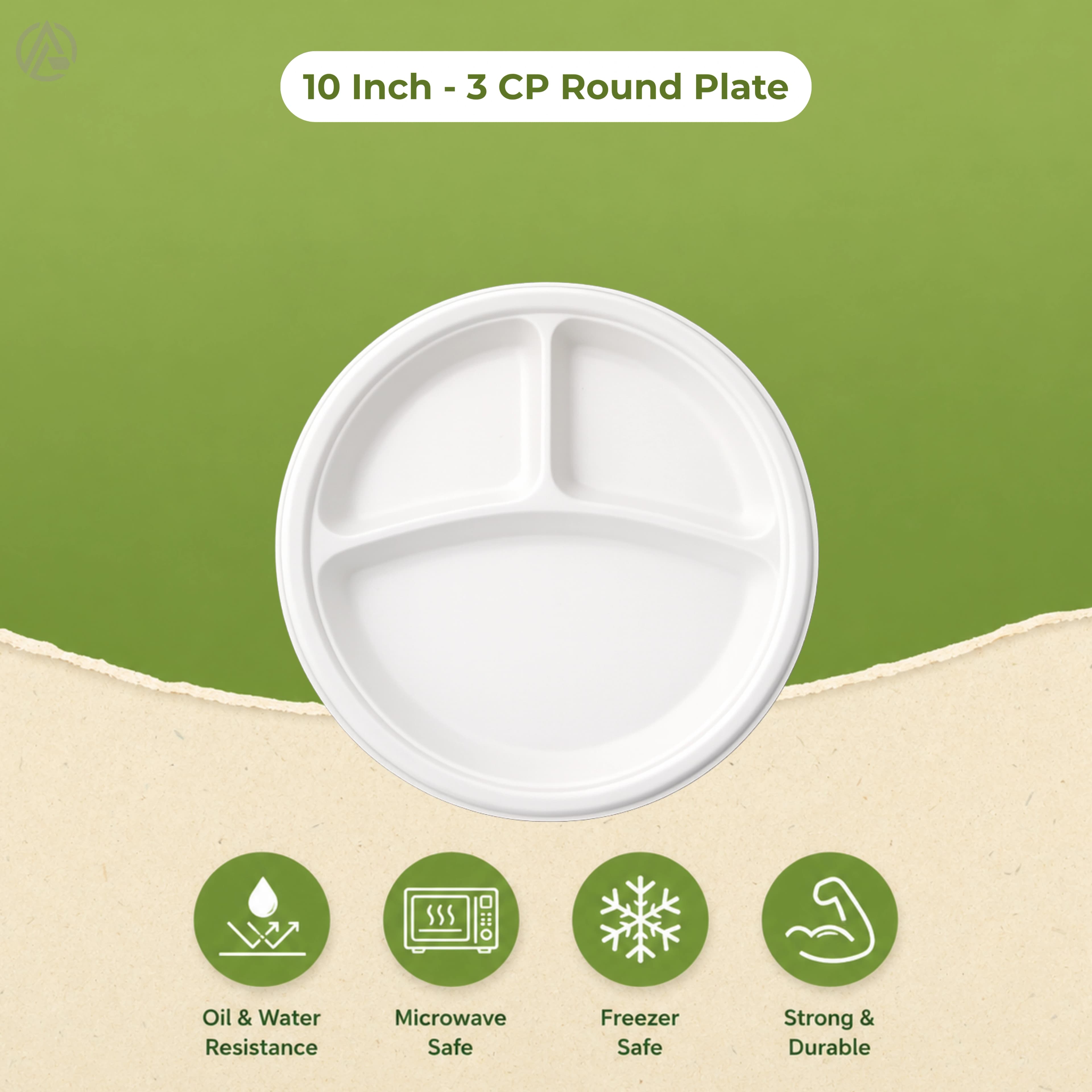 10 Inch - 3 CP Round Plate