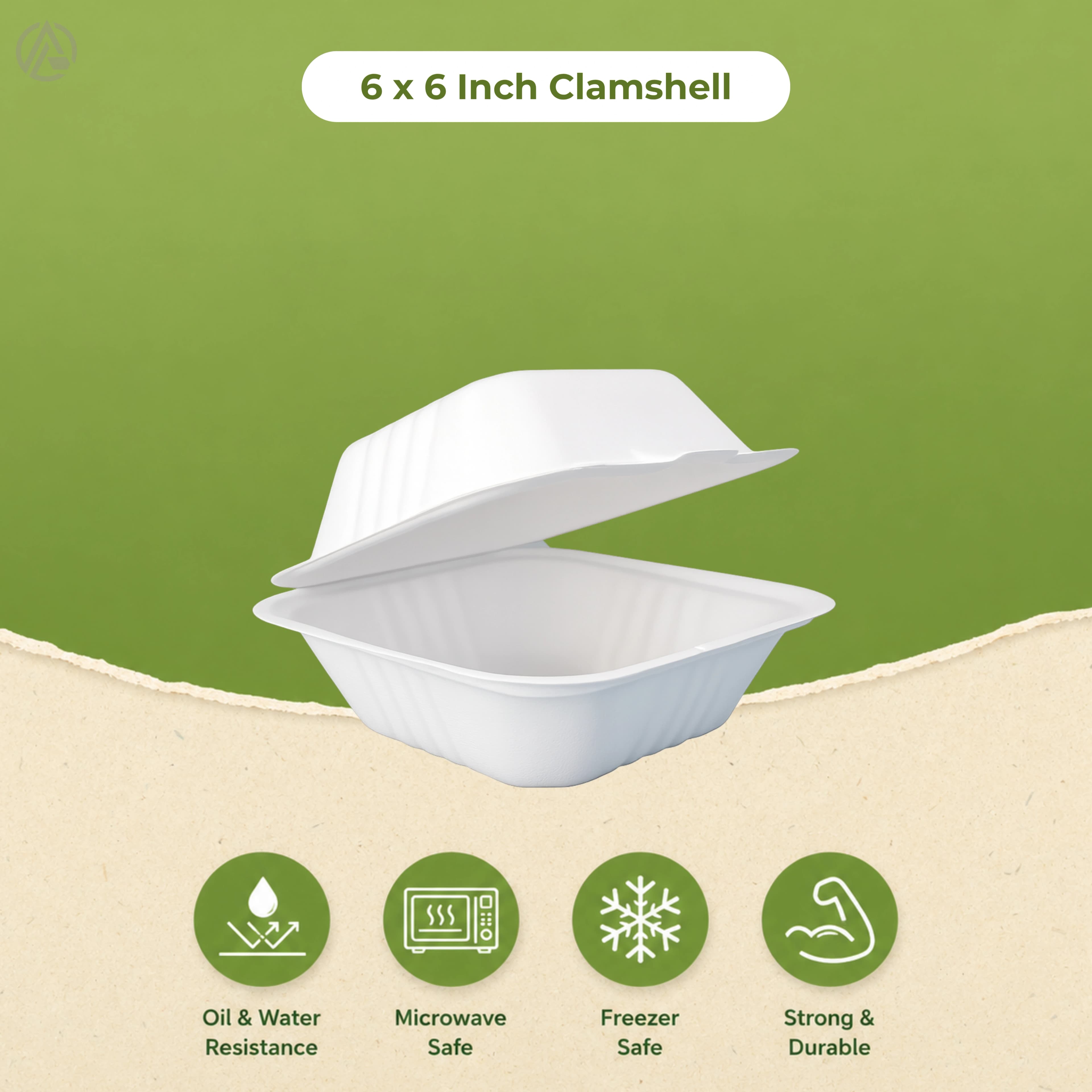 6x6 Inch Clamshell